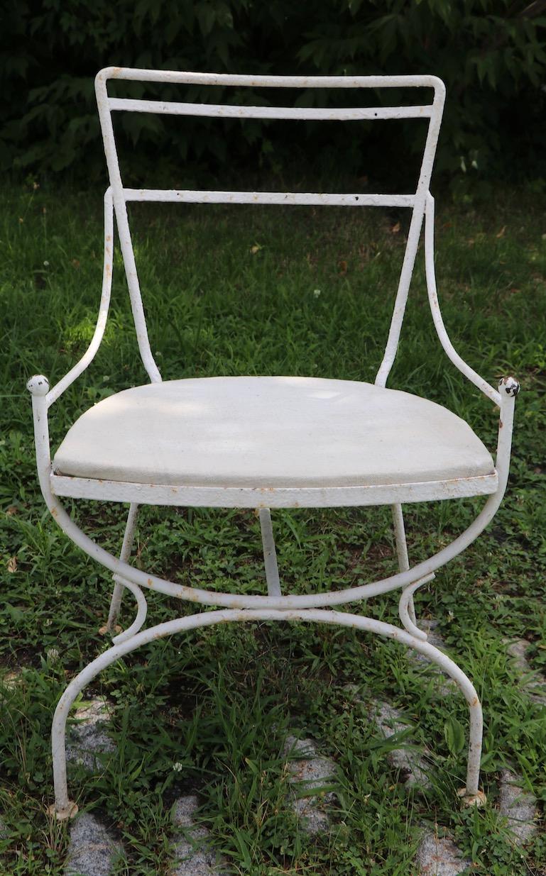 2 Neoclassic Form Garden Chairs In Fair Condition In New York, NY