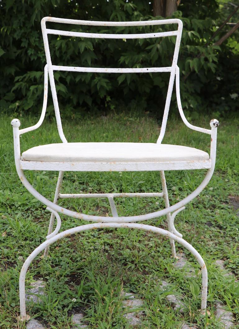 20th Century 2 Neoclassic Form Garden Chairs