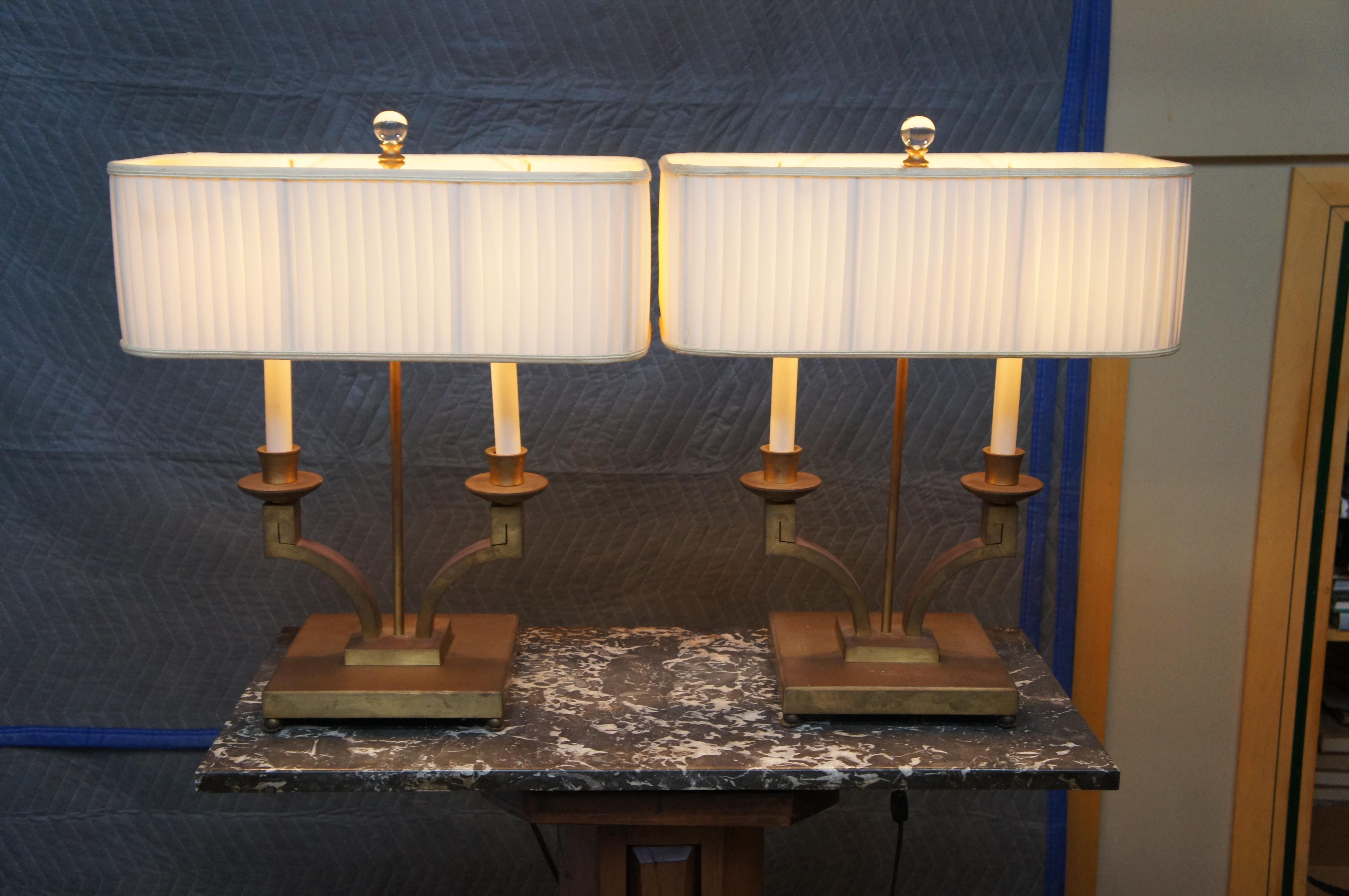2 Neoclassical Modern Laurent Bouillotte Table Lamps by Baker Jacques Garcia 22