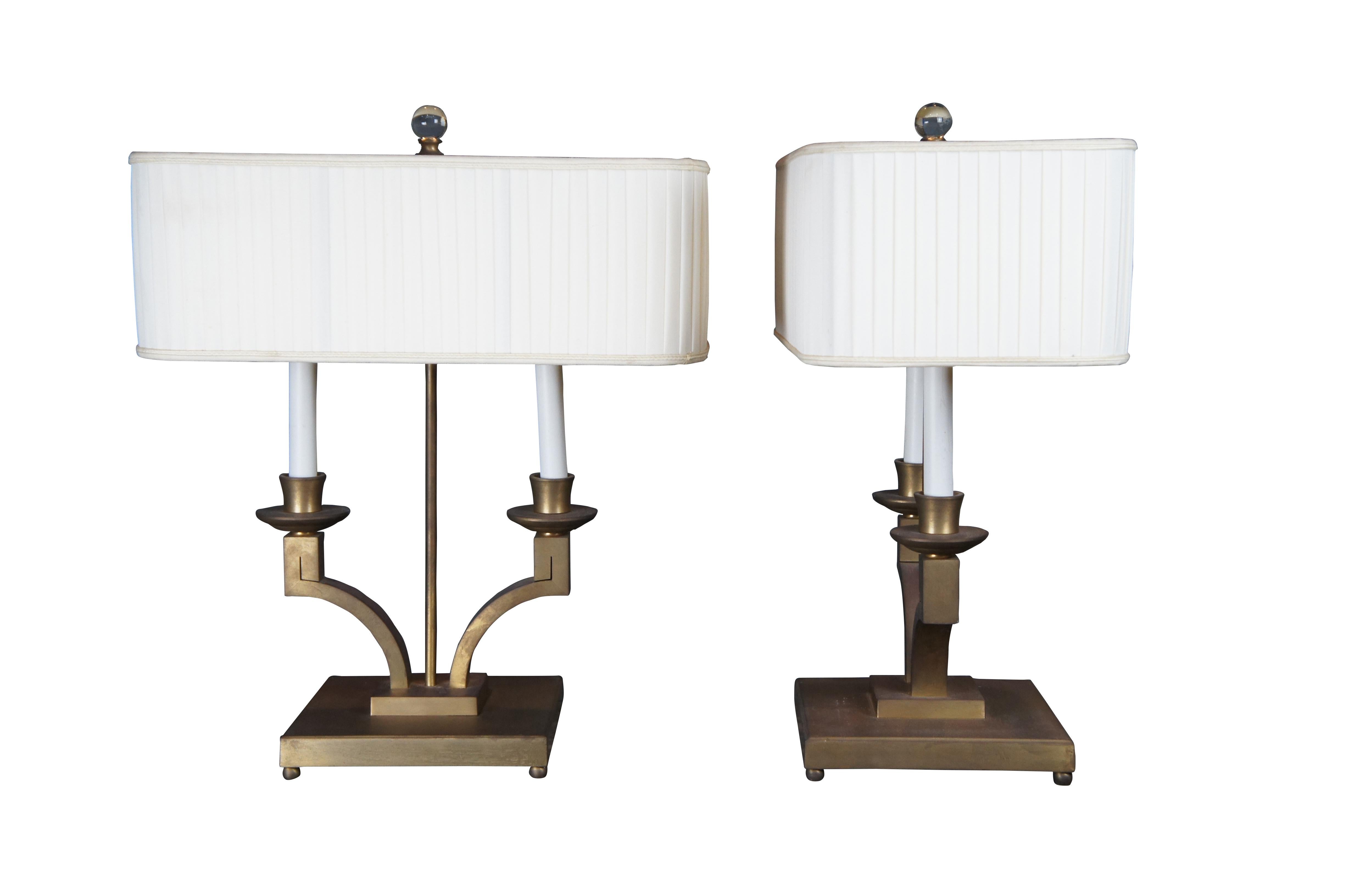 2 Neoclassical Modern Laurent Bouillotte Table Lamps by Baker Jacques Garcia 22