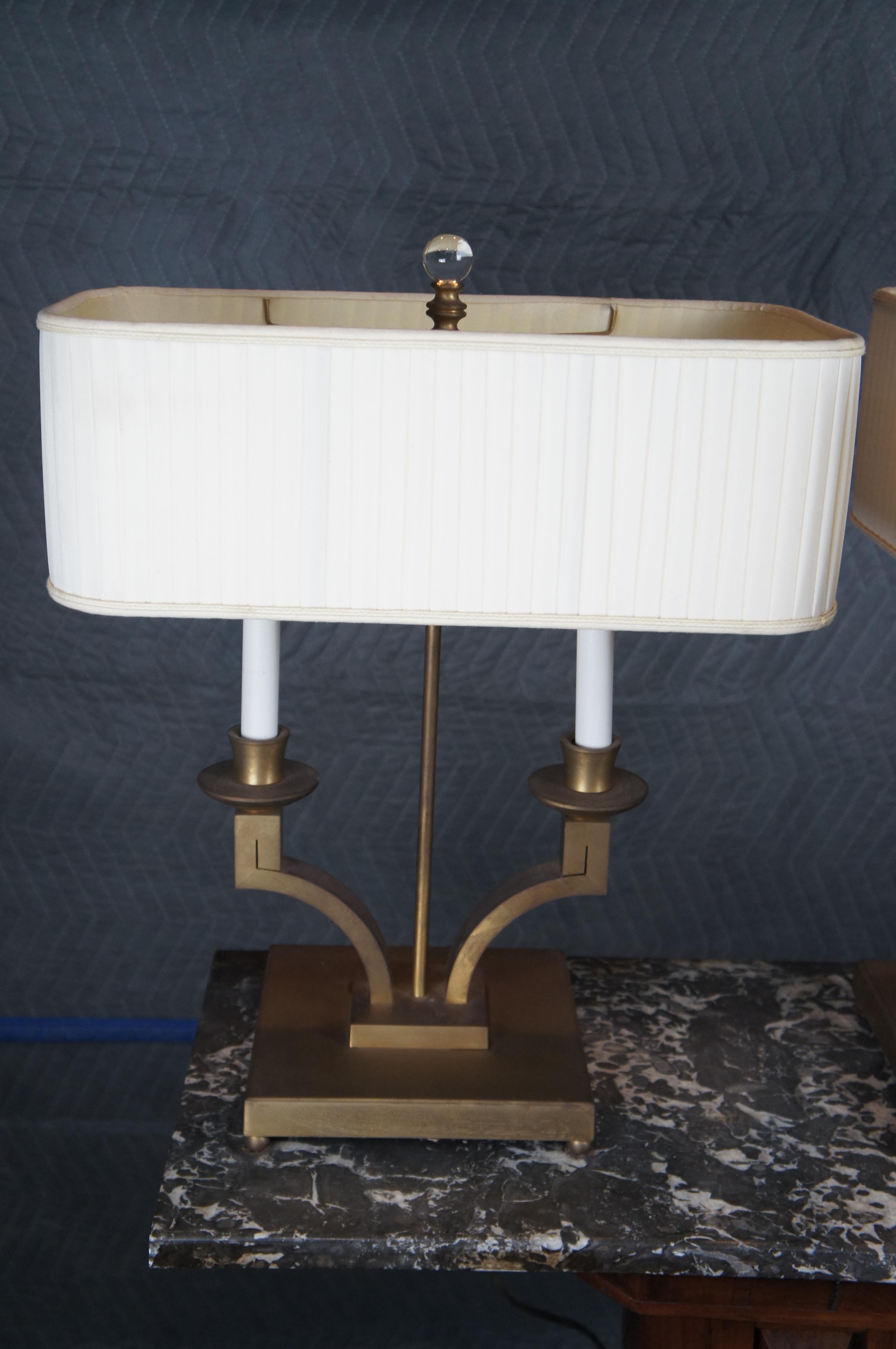 20th Century 2 Neoclassical Modern Laurent Bouillotte Table Lamps by Baker Jacques Garcia 22