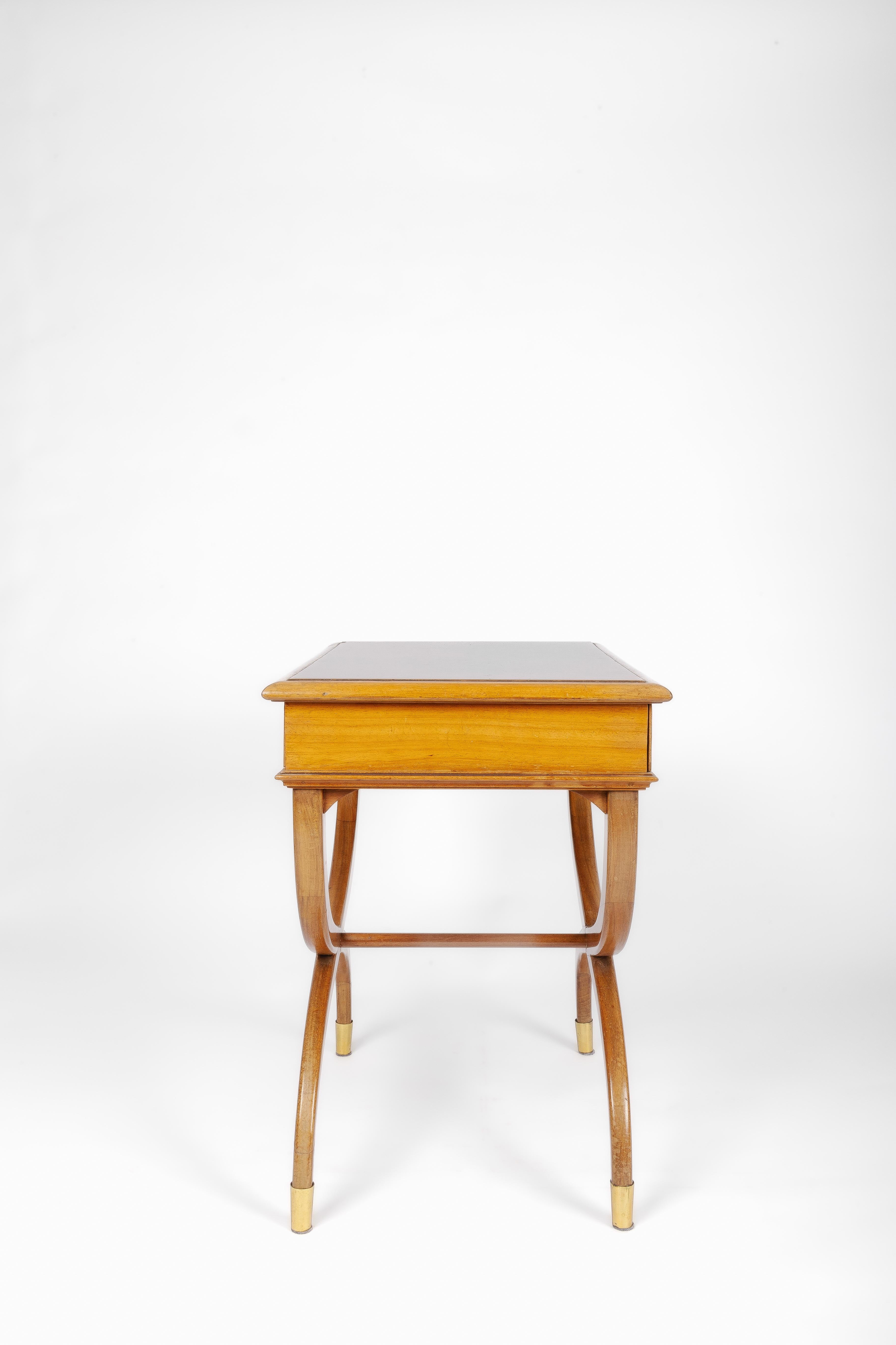 2 Night stands gondola form, 1940's regency style For Sale 4