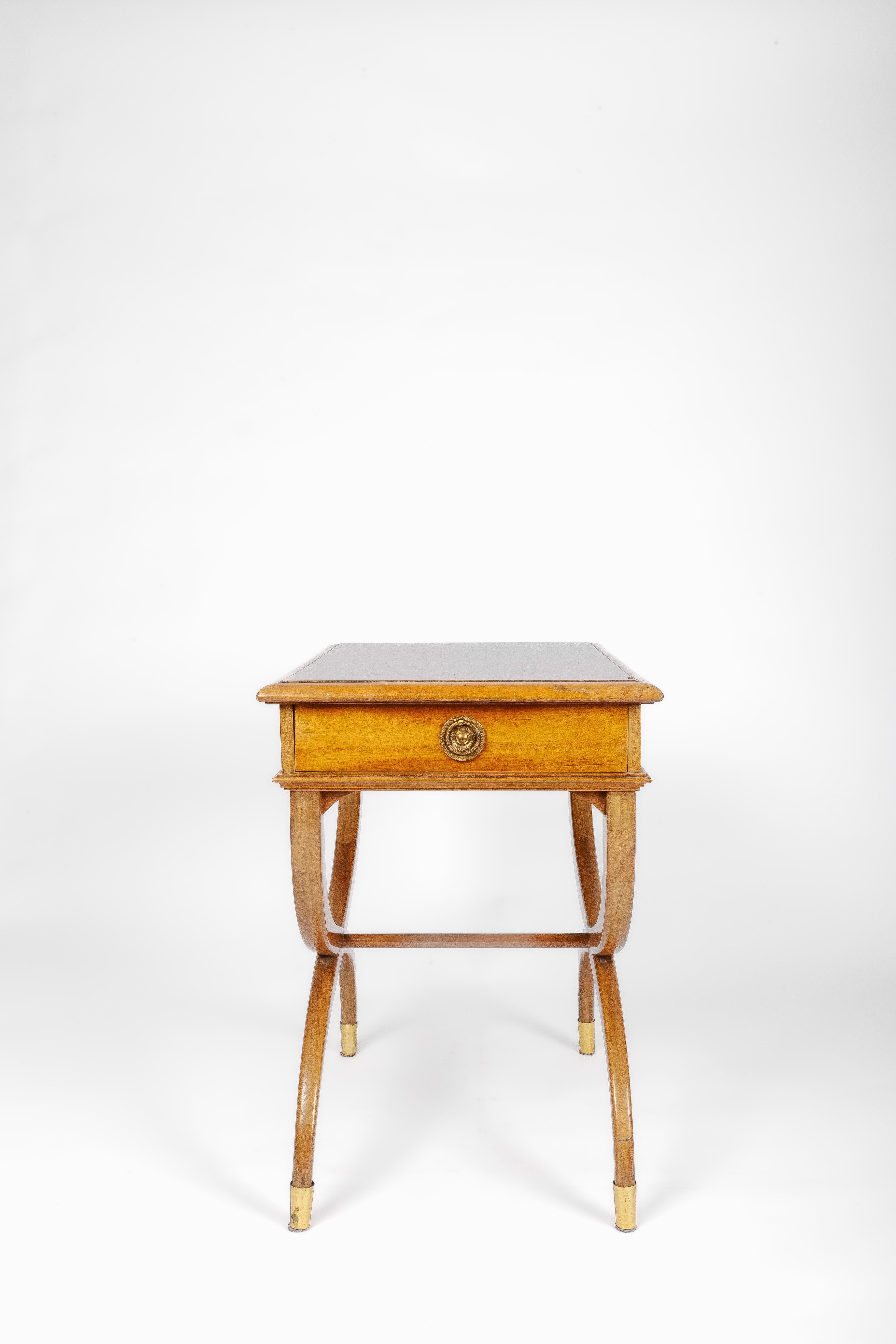 2 Night stands gondola form, 1940's regency style For Sale 5