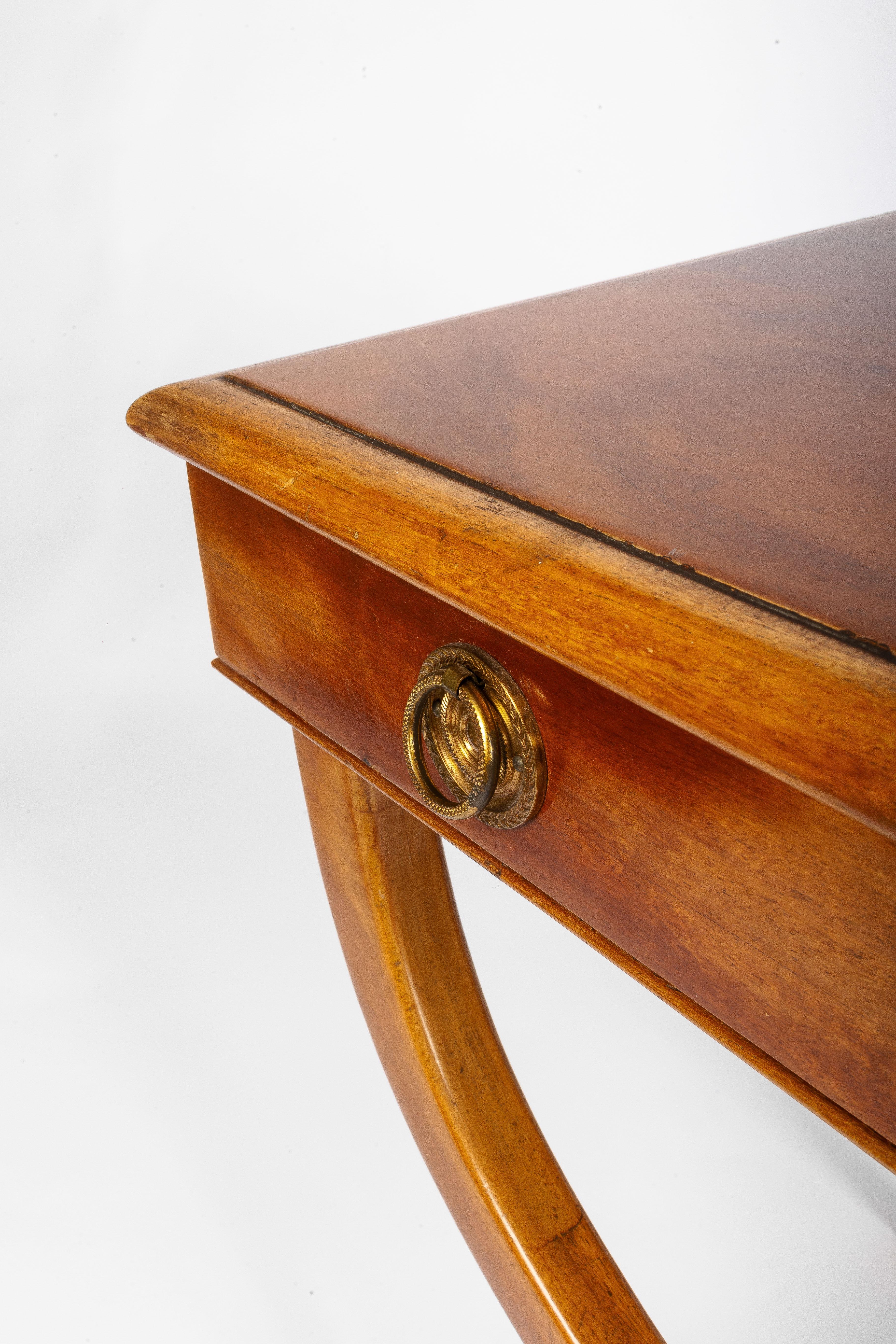 2 Night stands gondola form, 1940's regency style For Sale 10
