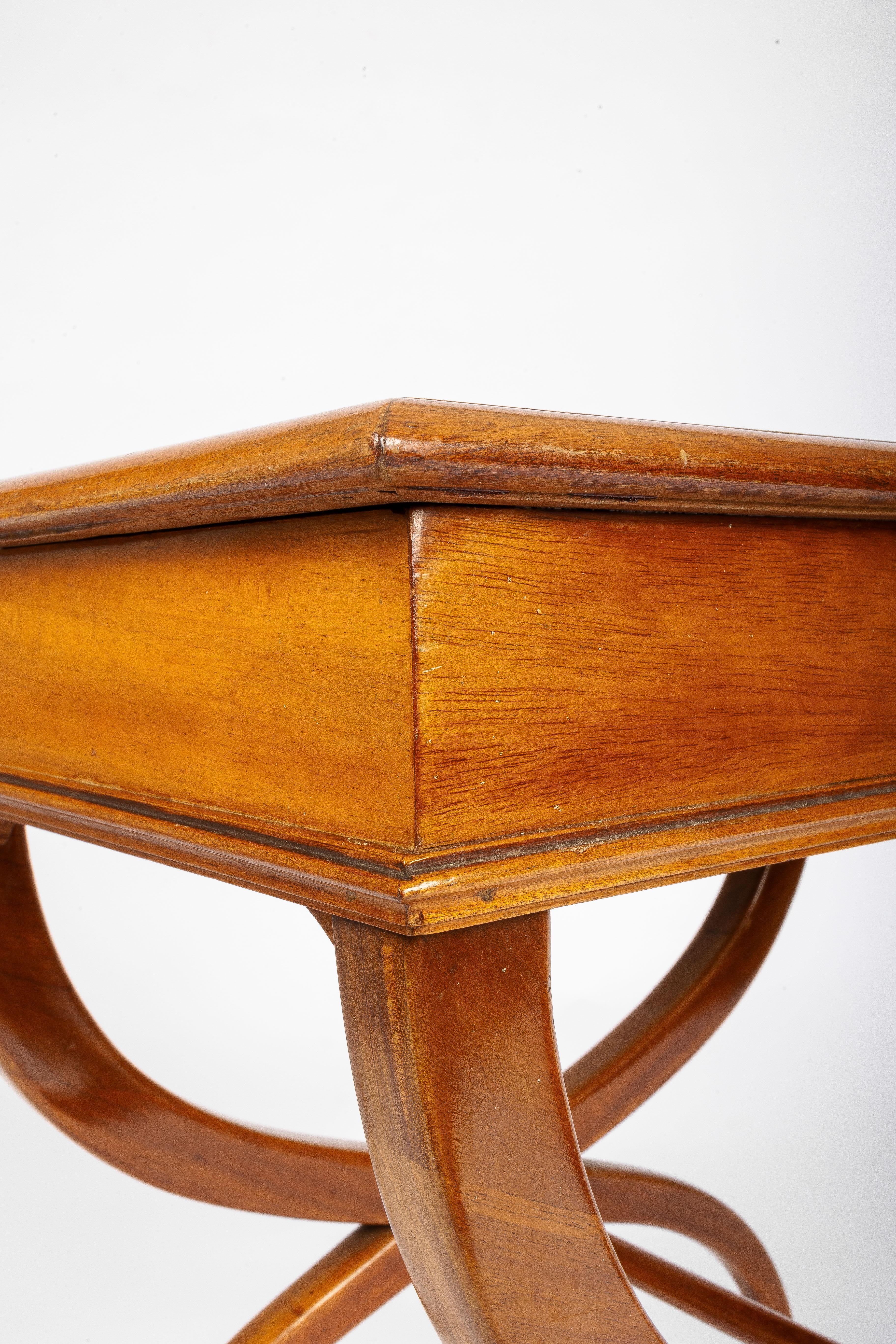 2 Night stands gondola form, 1940's regency style For Sale 12
