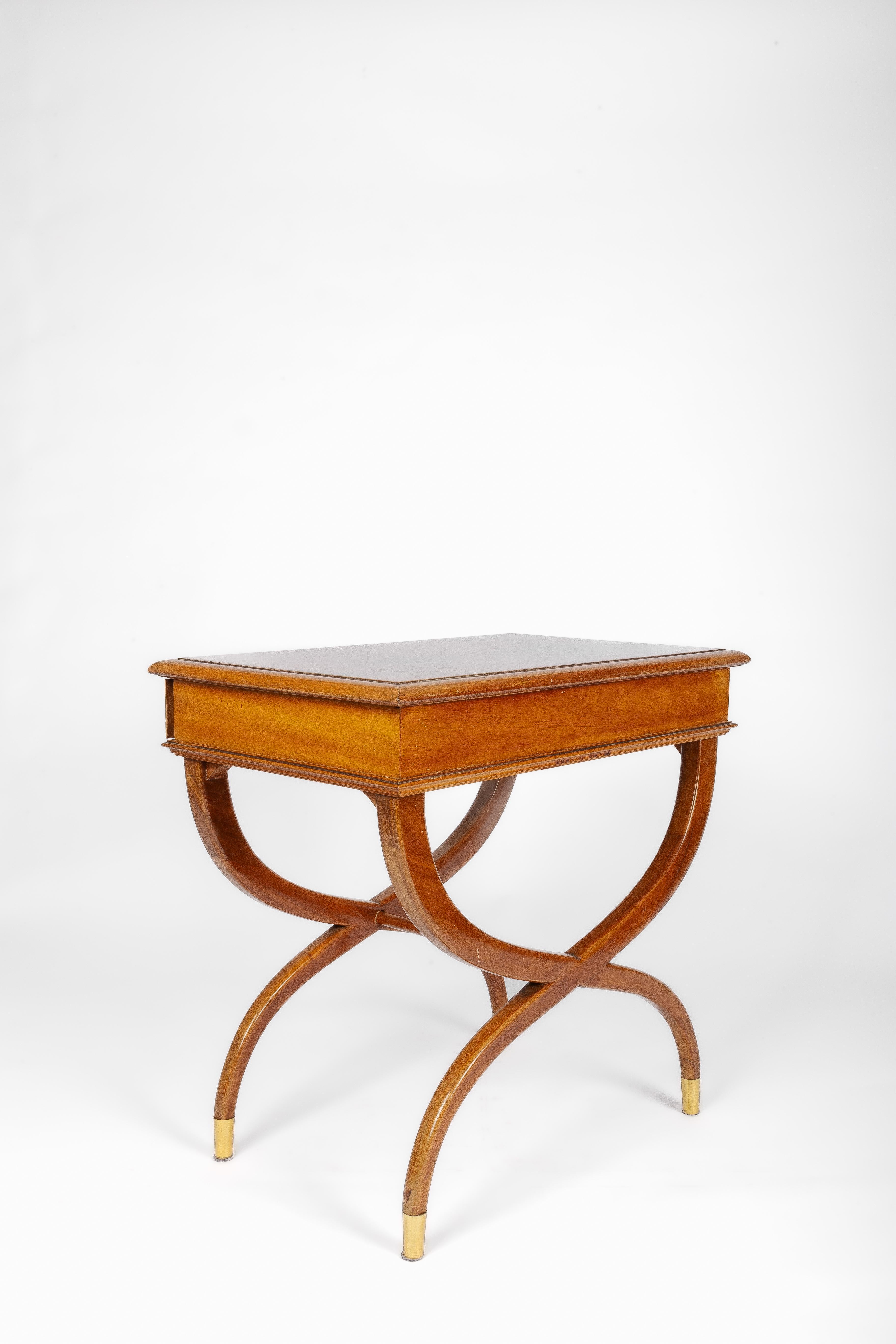 French 2 Night stands gondola form, 1940's regency style For Sale