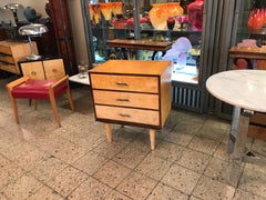 2 Night Stands in 'Parchament Leather', and Wood, 1950, American