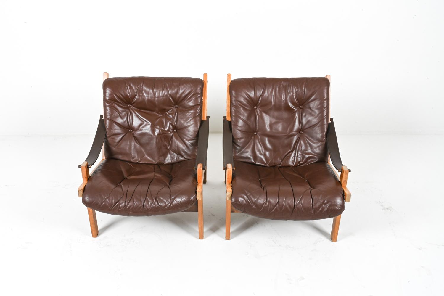 Mid-Century Modern (2) Chaises longuesunter de Torbjorn Afdahl, vers les années 1960 en vente