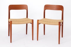 2 of 12 of Niels Otto Moller Dining Chairs, Model 75, Teak, 1950s