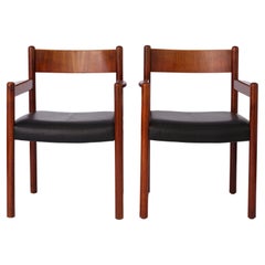 2 von 12 Vintage-Sesseln, 1960er-Jahre, dänisches Teakholz