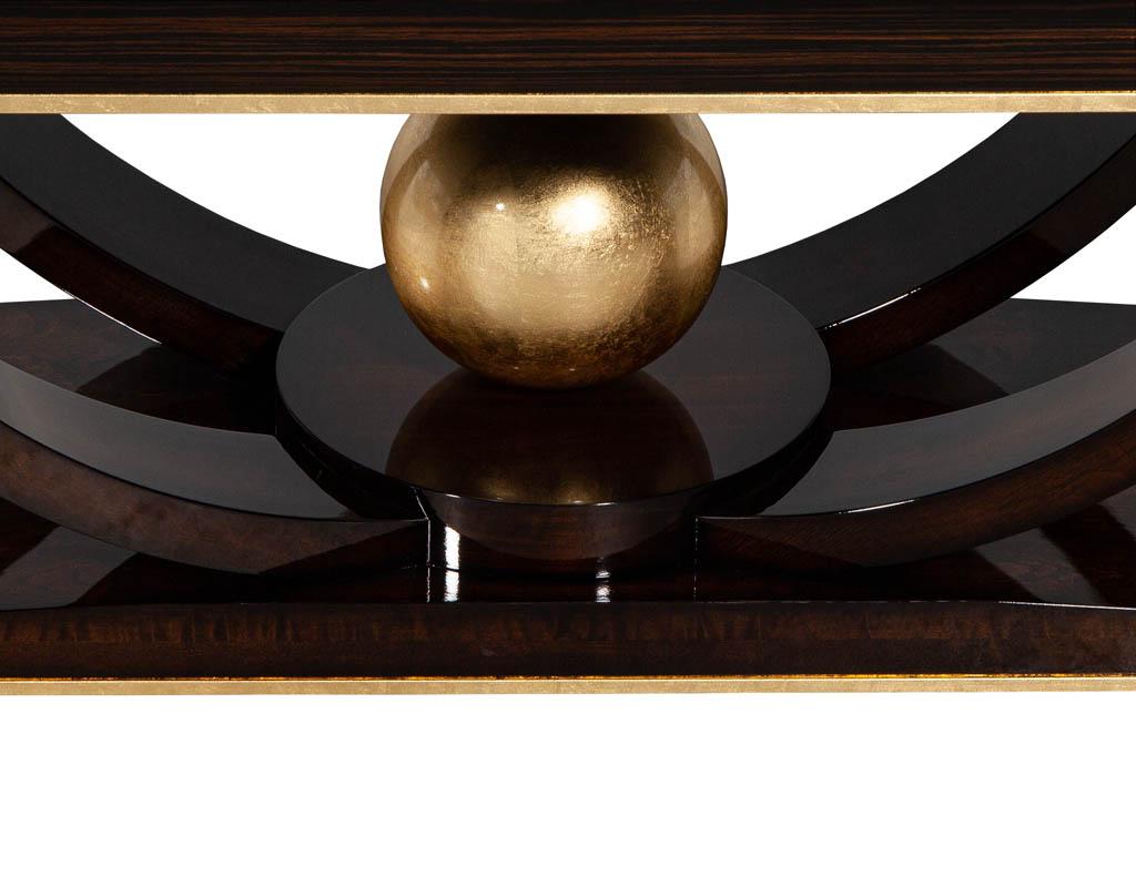 2 de 2 FINAL para Mesa de comedor Aida Custom de Macassar inspirada en el Art Decó Hoja de Oro 4