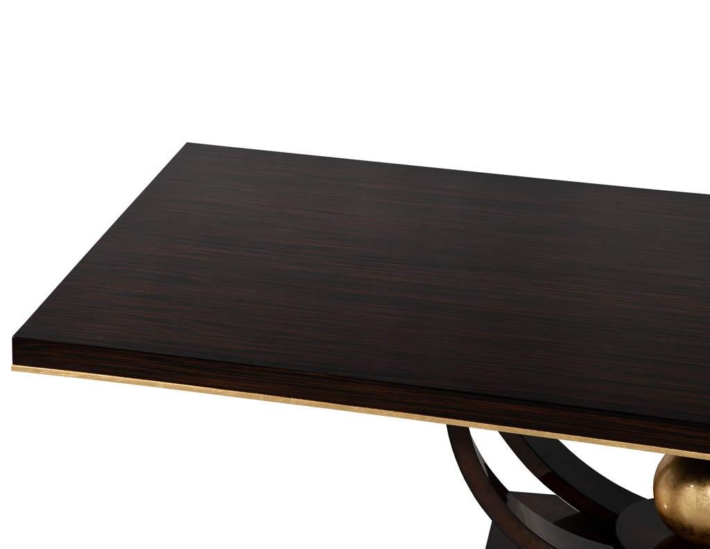 2 de 2 FINAL para Mesa de comedor Aida Custom de Macassar inspirada en el Art Decó Hoja de Oro 8