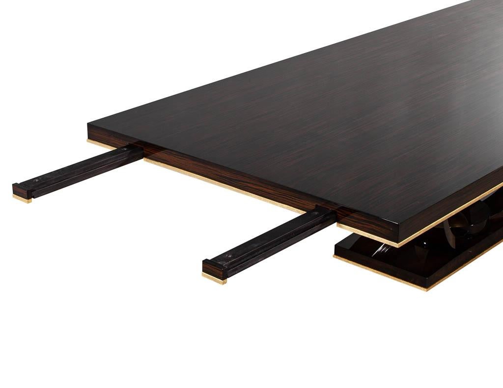 2 de 2 FINAL para Mesa de comedor Aida Custom de Macassar inspirada en el Art Decó Hoja de Oro Hoja de oro