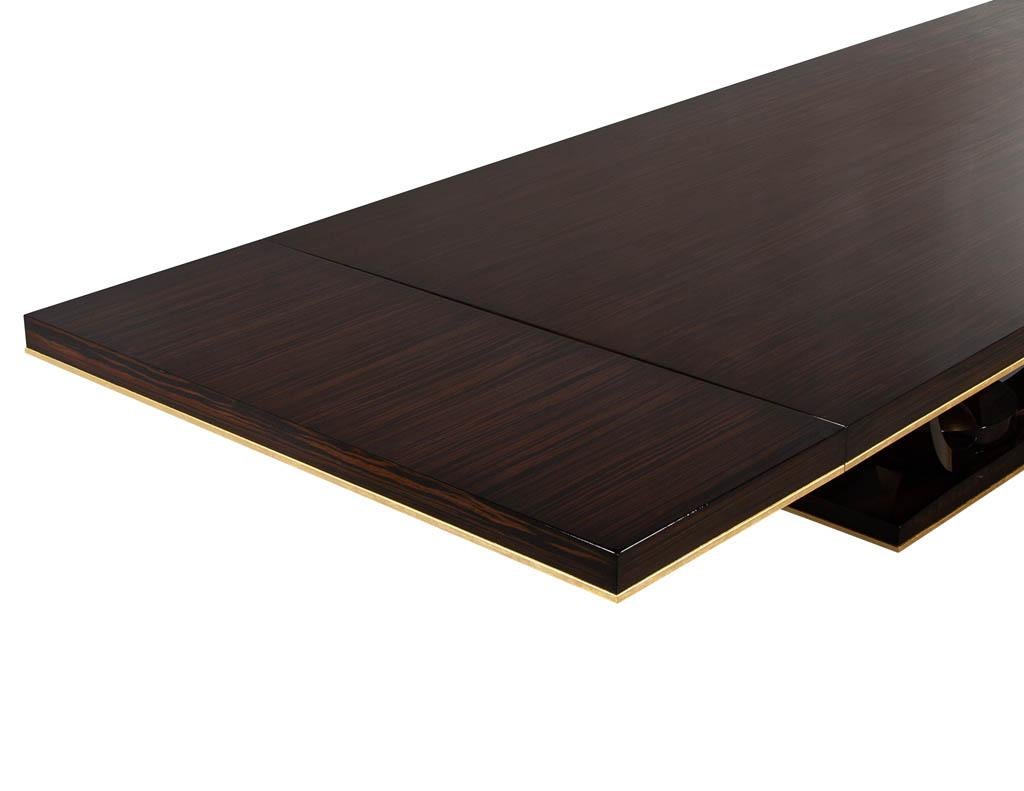 2 de 2 FINAL para Mesa de comedor Aida Custom de Macassar inspirada en el Art Decó Hoja de Oro 1