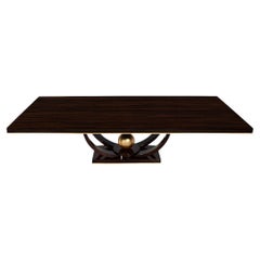 2 de 2 FINAL para Mesa de comedor Aida Custom de Macassar inspirada en el Art Decó Hoja de Oro