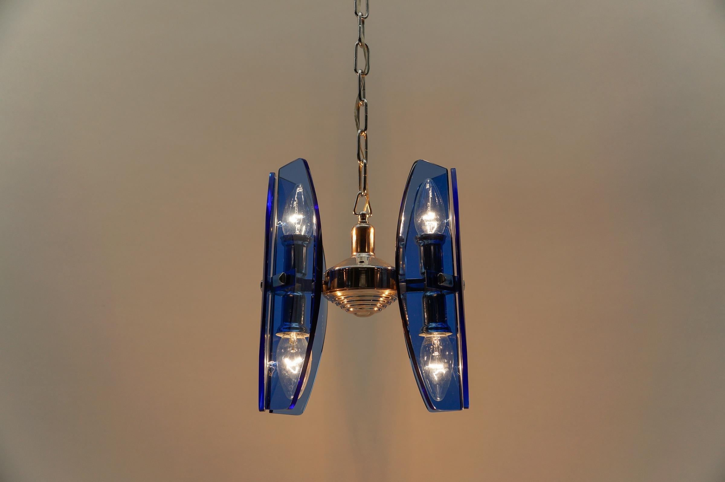 Metal 2. of 2 Mid-Century Modern Ceiling Lamp by Antonio Lupi for VECA Italy, 1960s For Sale