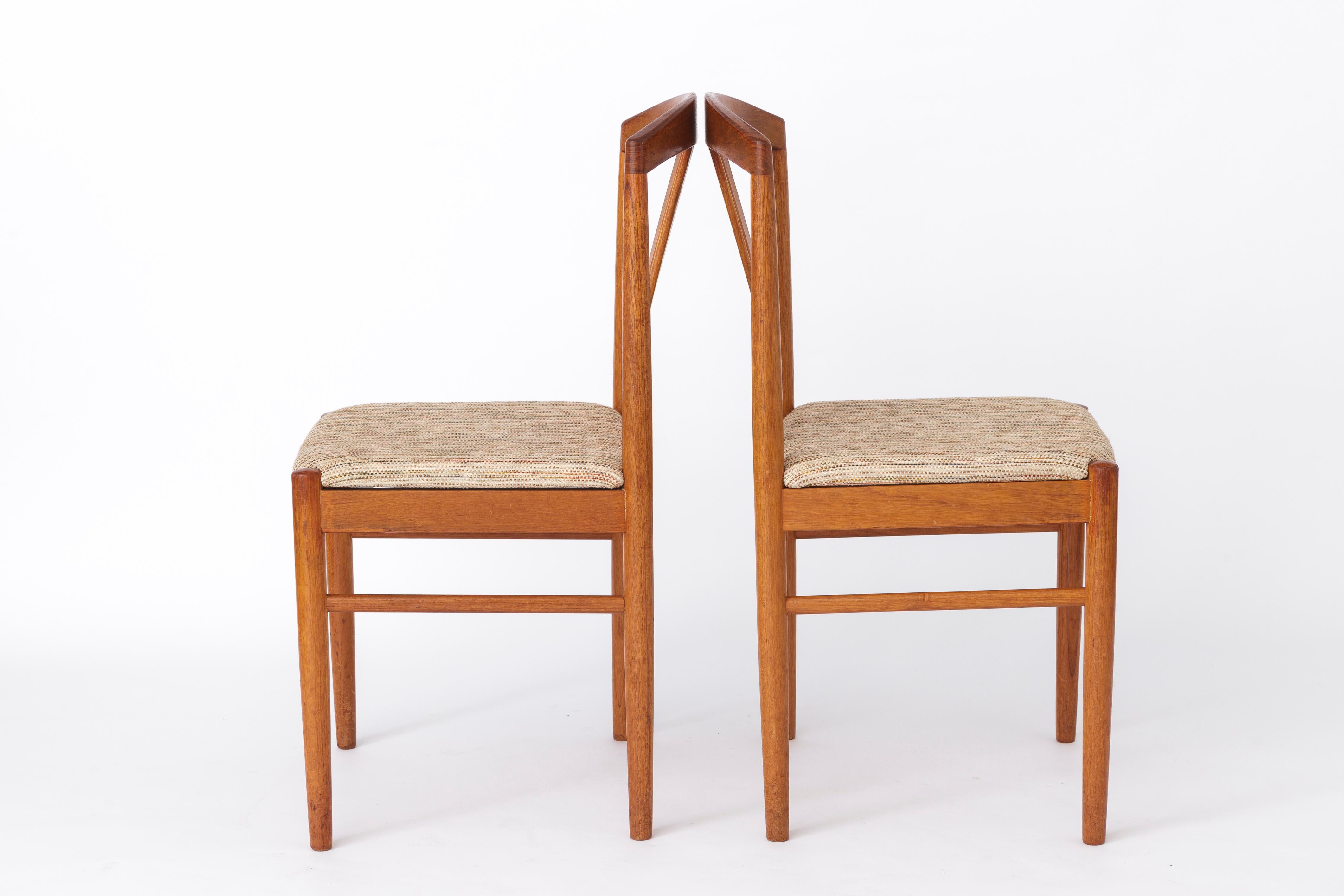 Polished 2 of 4 Chairs by Carl Ekström for Albin Johansson & Söner, Sweden, 1960s - Set o For Sale