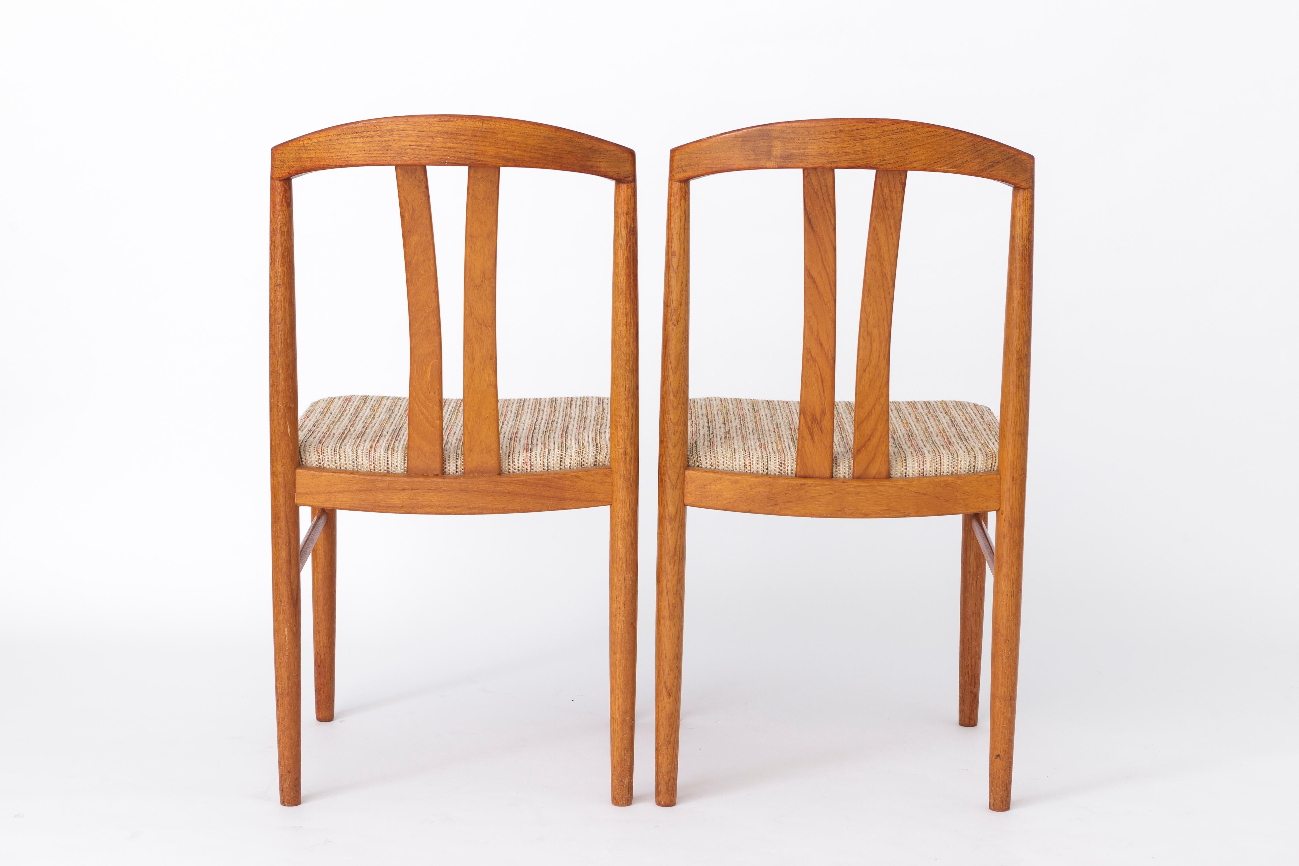 Teak 2 of 4 Chairs by Carl Ekström for Albin Johansson & Söner, Sweden, 1960s - Set o For Sale
