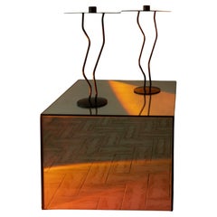 2 of 4 Metal Candlesticks in Zigzag Shape, Italy, 1990s