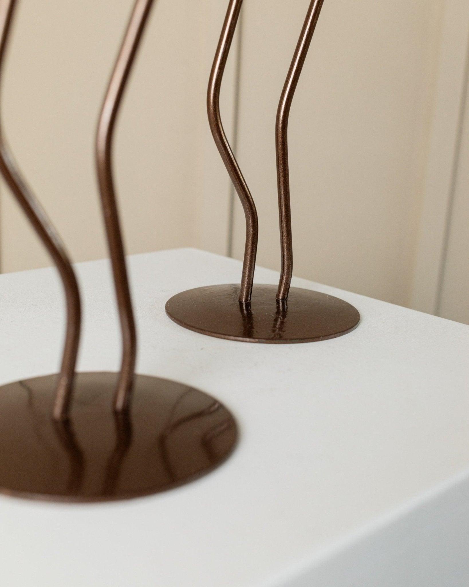 2 di 4 Candelieri in metallo a forma di Zigzag, Italia, anni '90 in vendita 1