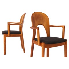 2 de 4 fauteuils Niels Koefoed vintage en teck des années 1960