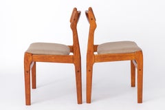 2 of 5 Vintage Danish Chairs 1960s - Walnut Chair Frame