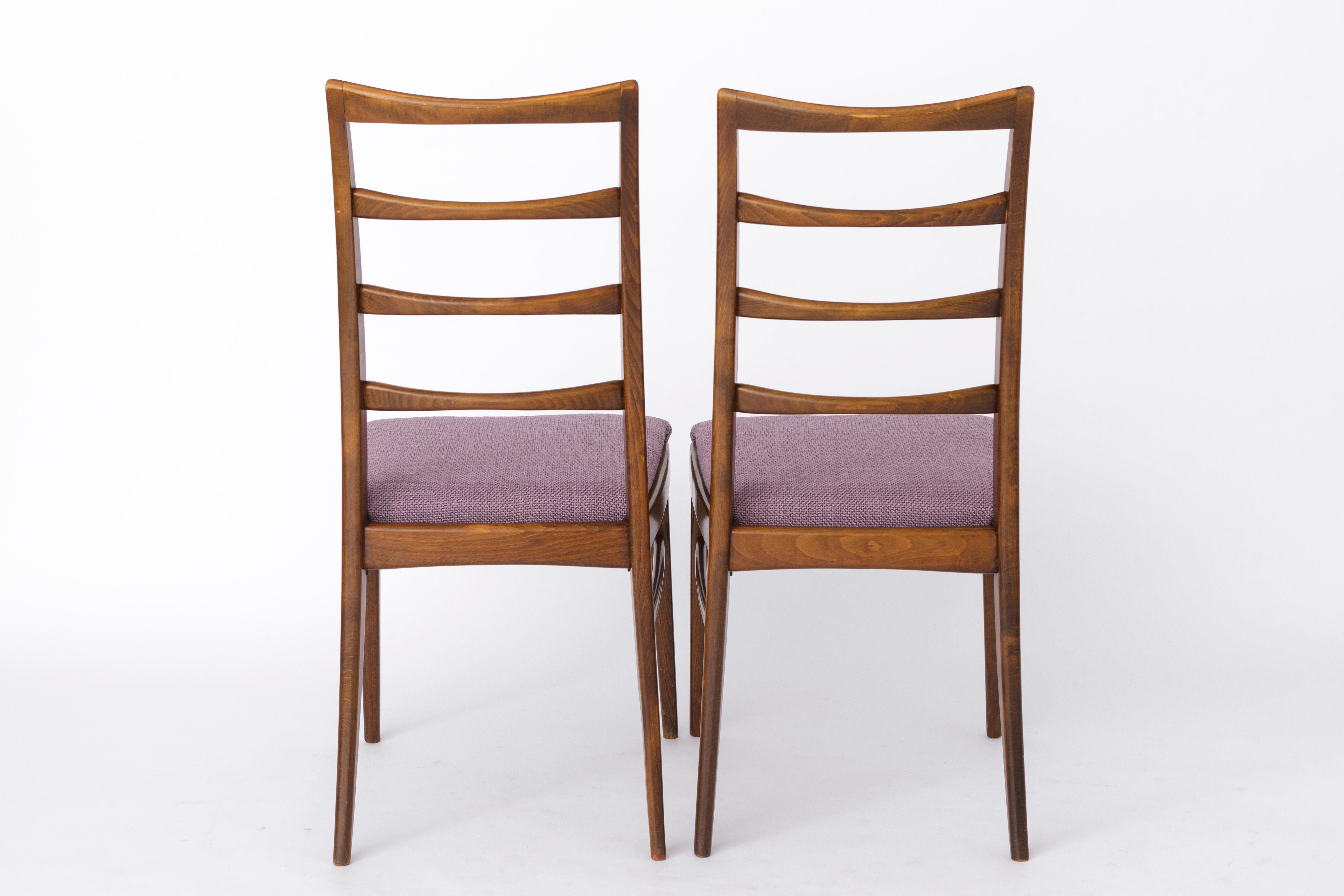 Teak 2 of 6 Midcentury chairs, 1950s-1960s, Germany For Sale