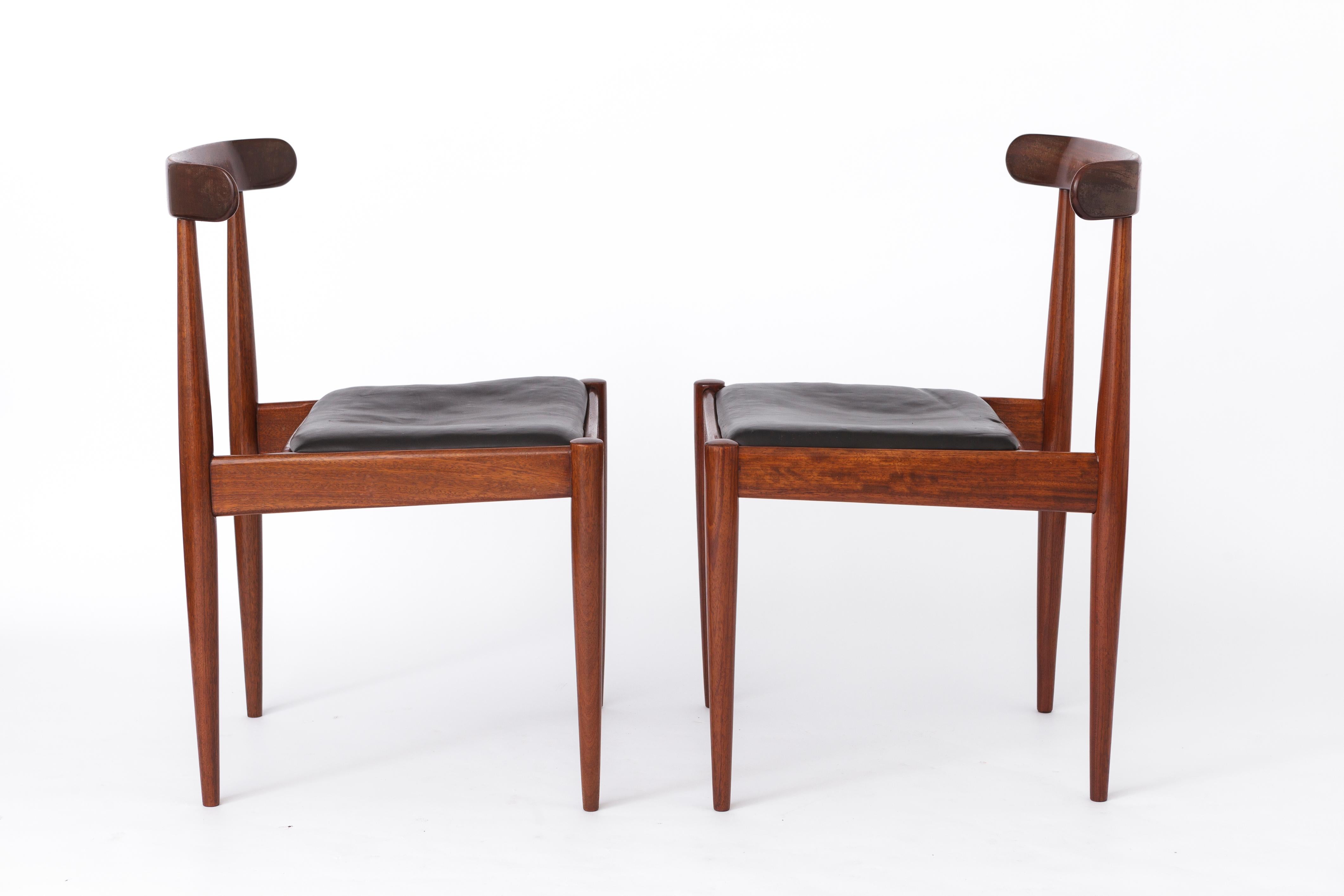 Mid-Century Modern 2 of 6 Vintage Chairs 1960s by Alfred Hendrickx for Belform For Sale
