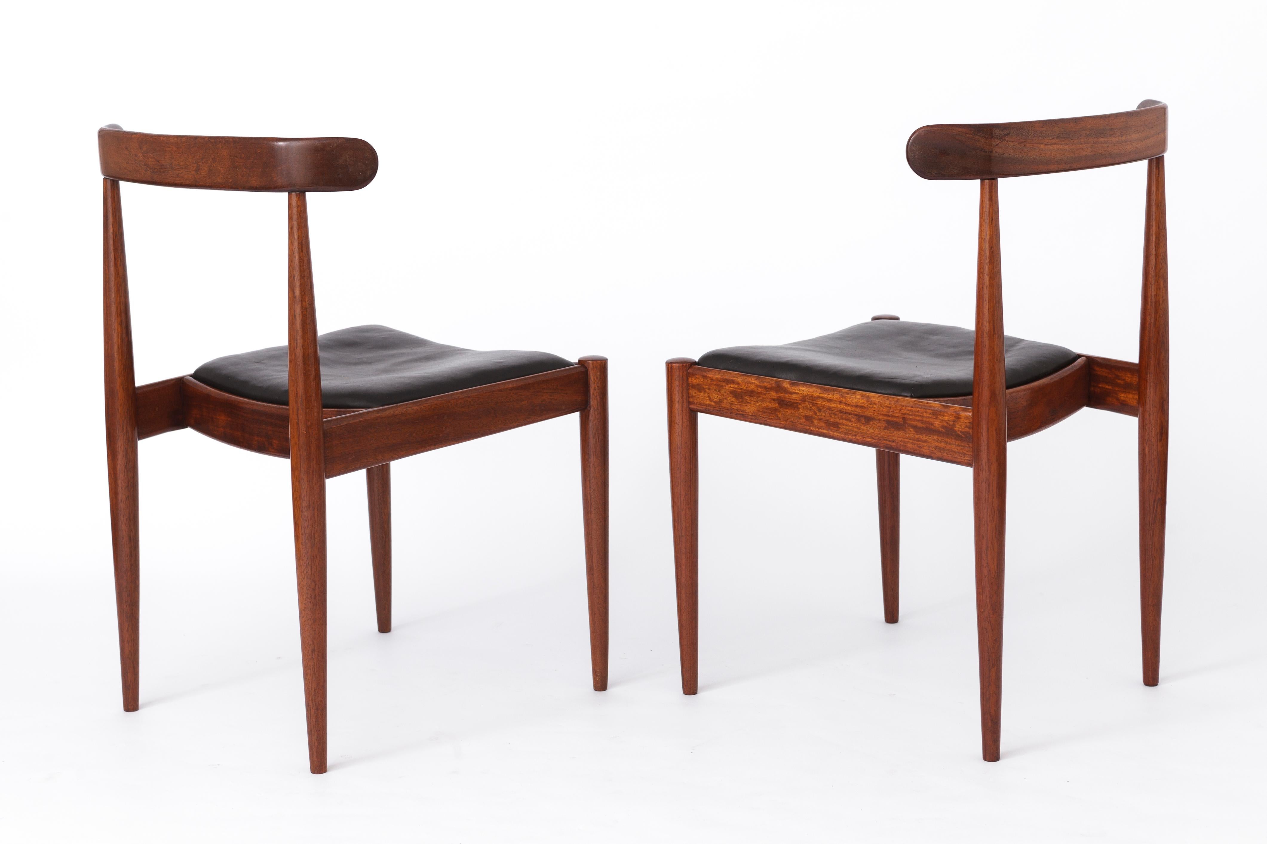 Danish 2 of 6 Vintage Chairs 1960s by Alfred Hendrickx for Belform For Sale