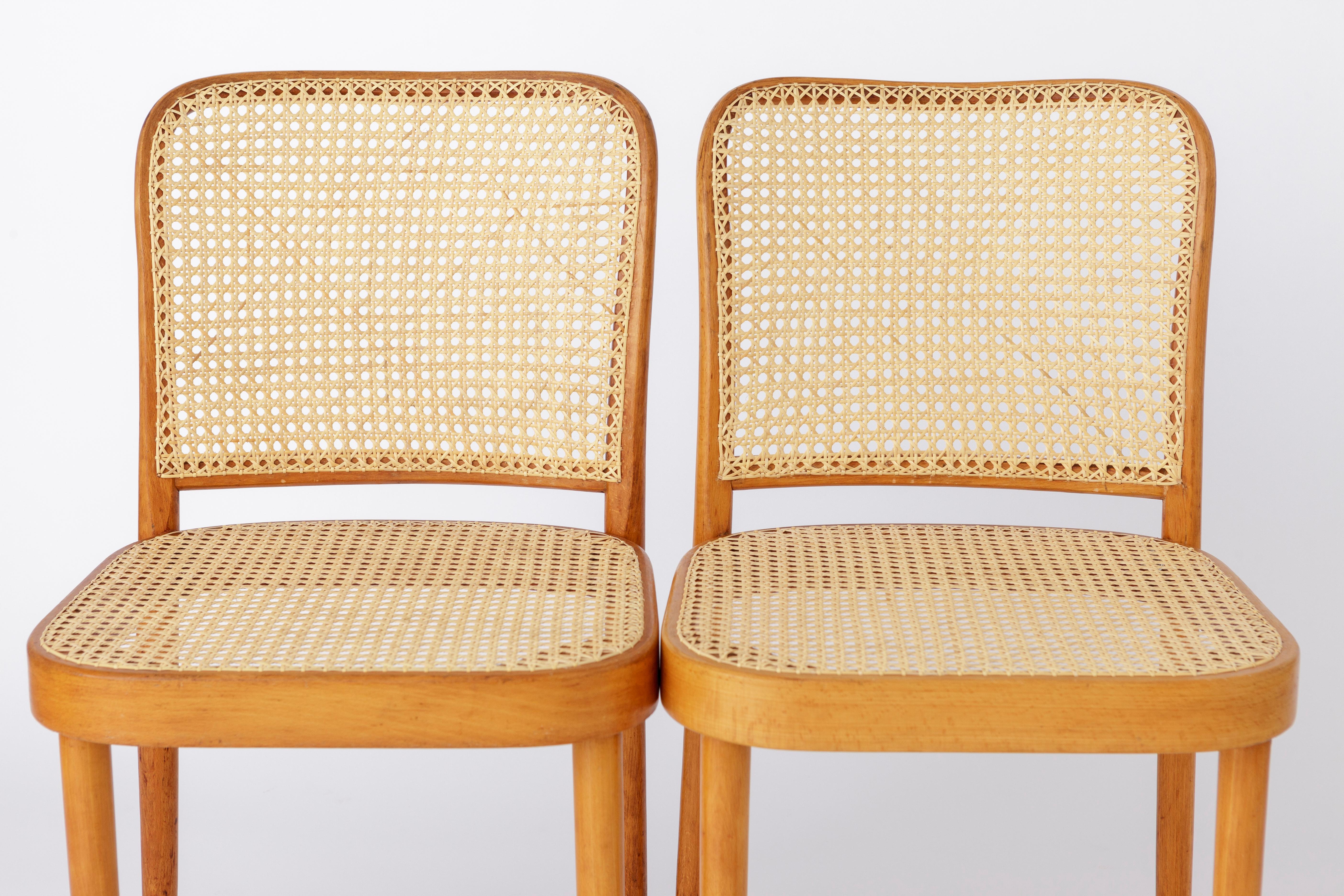 Mid-Century Modern 2 of 8 Ligna chairs, 1960s-1970s, Czechoslovakia, Vintage For Sale