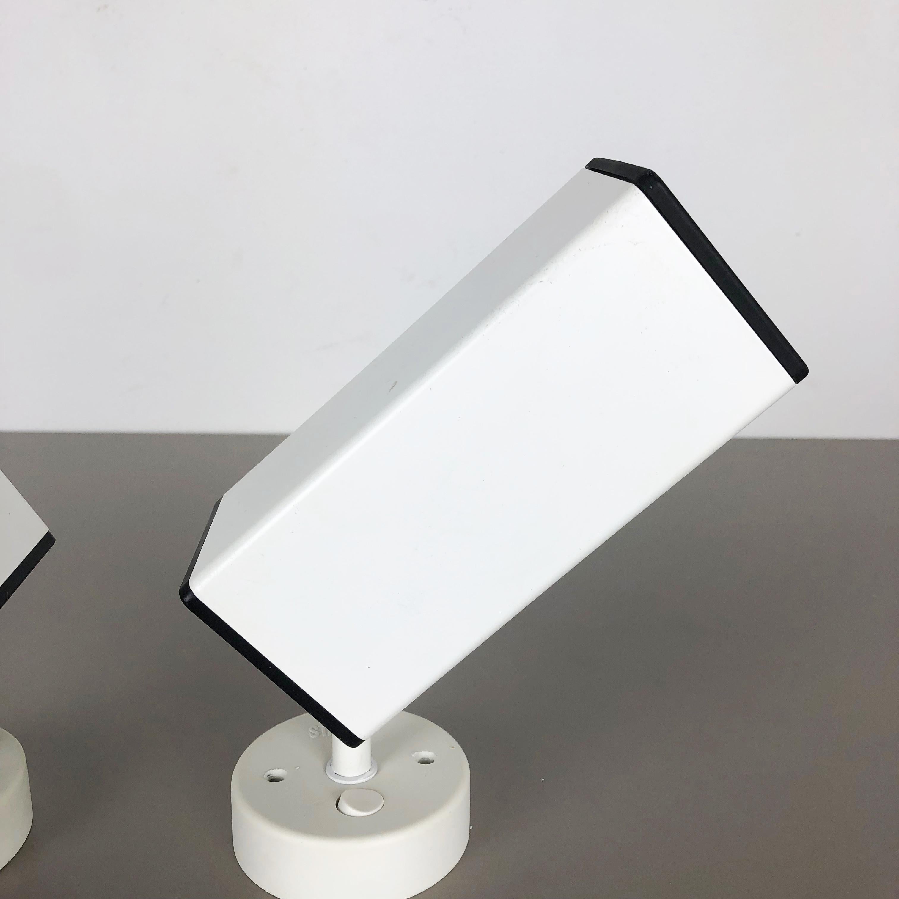 2 of 8 Modernist 1970s German White Spot Wall Lights by Staff Lights, Germany In Good Condition In Kirchlengern, DE