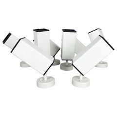 2 of 8 Modernist 1970s German White Spot Wall Lights by Staff Lights, Germany