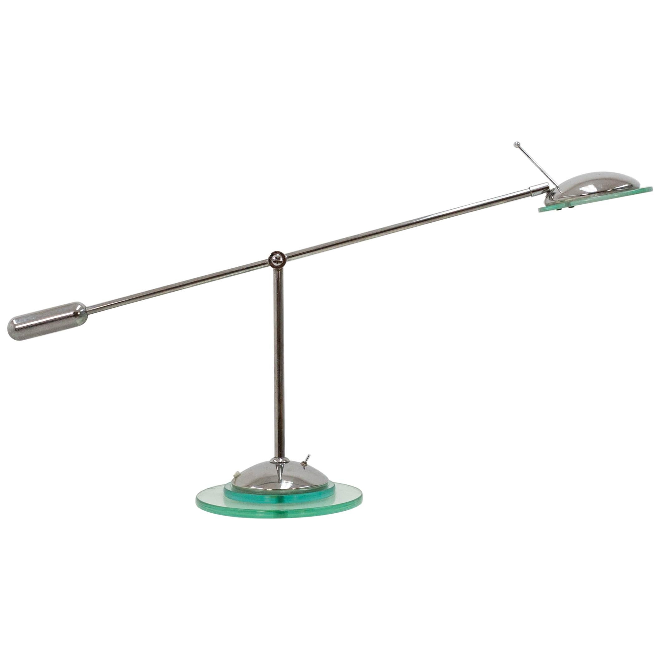 2 Optelma-Schreibtischlampe aus Chromglas, 1970er Jahre im Angebot