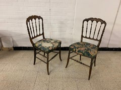 2 Original Chiarivari Napoleon III Ebonized Chairs, France, 1850s