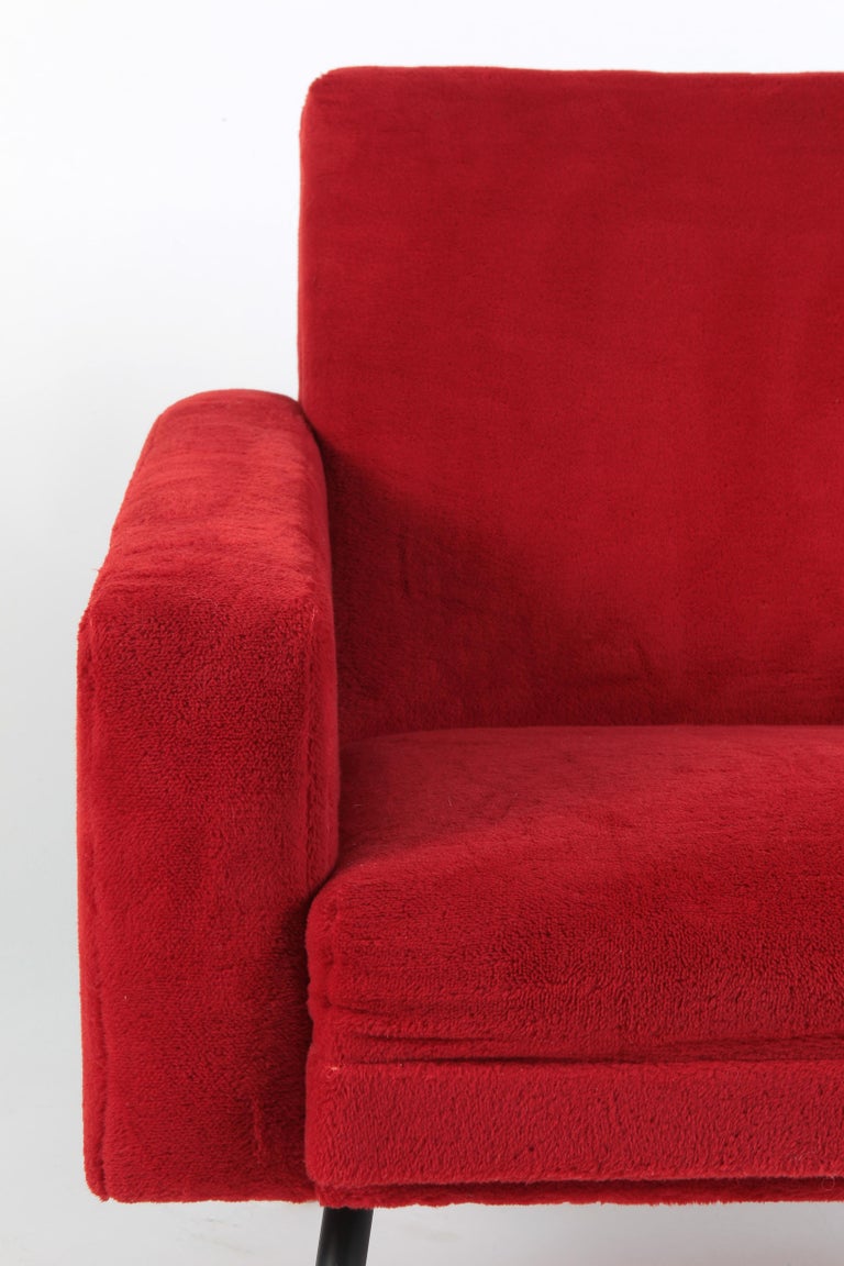 2 Original Italian Plush Lounge Chairs, 1950s For Sale at 1stdibs