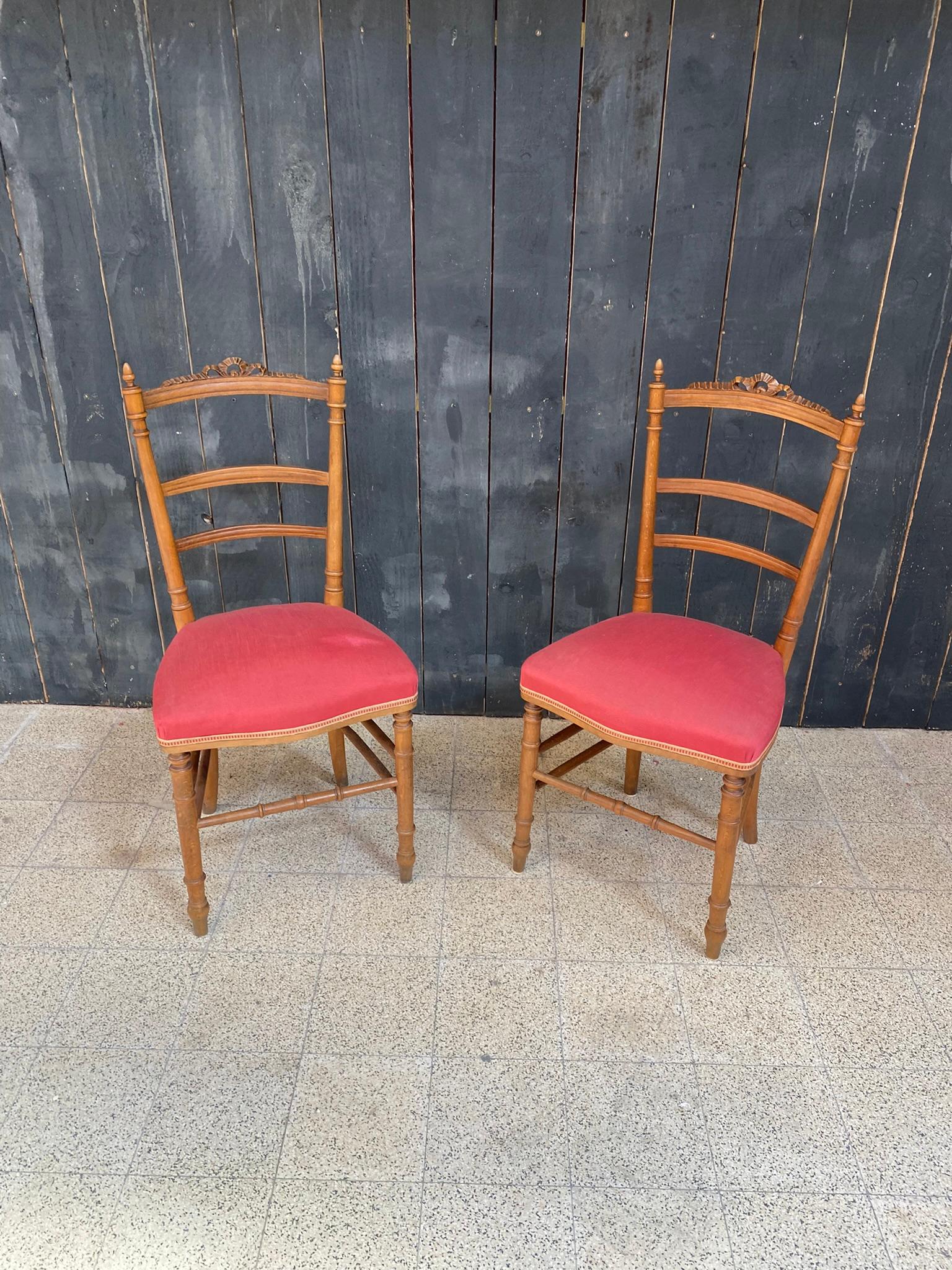French 2 Original Napoleon III Chairs, France, 1850s For Sale
