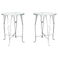 Used 2 Outdoor Victorian Style Wire Café Tables