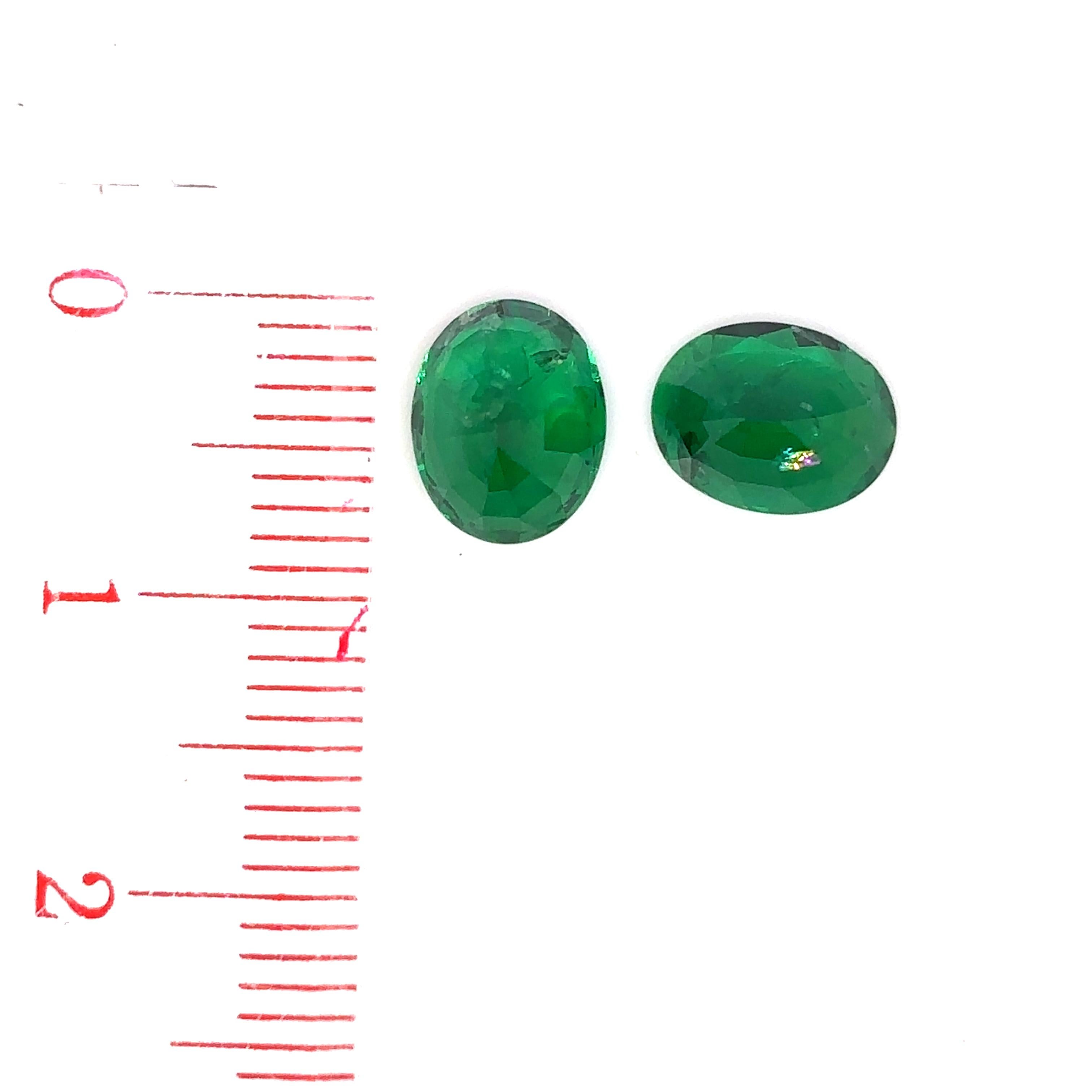 2 Smeraldi ovali Cts 3,10 in vendita 2