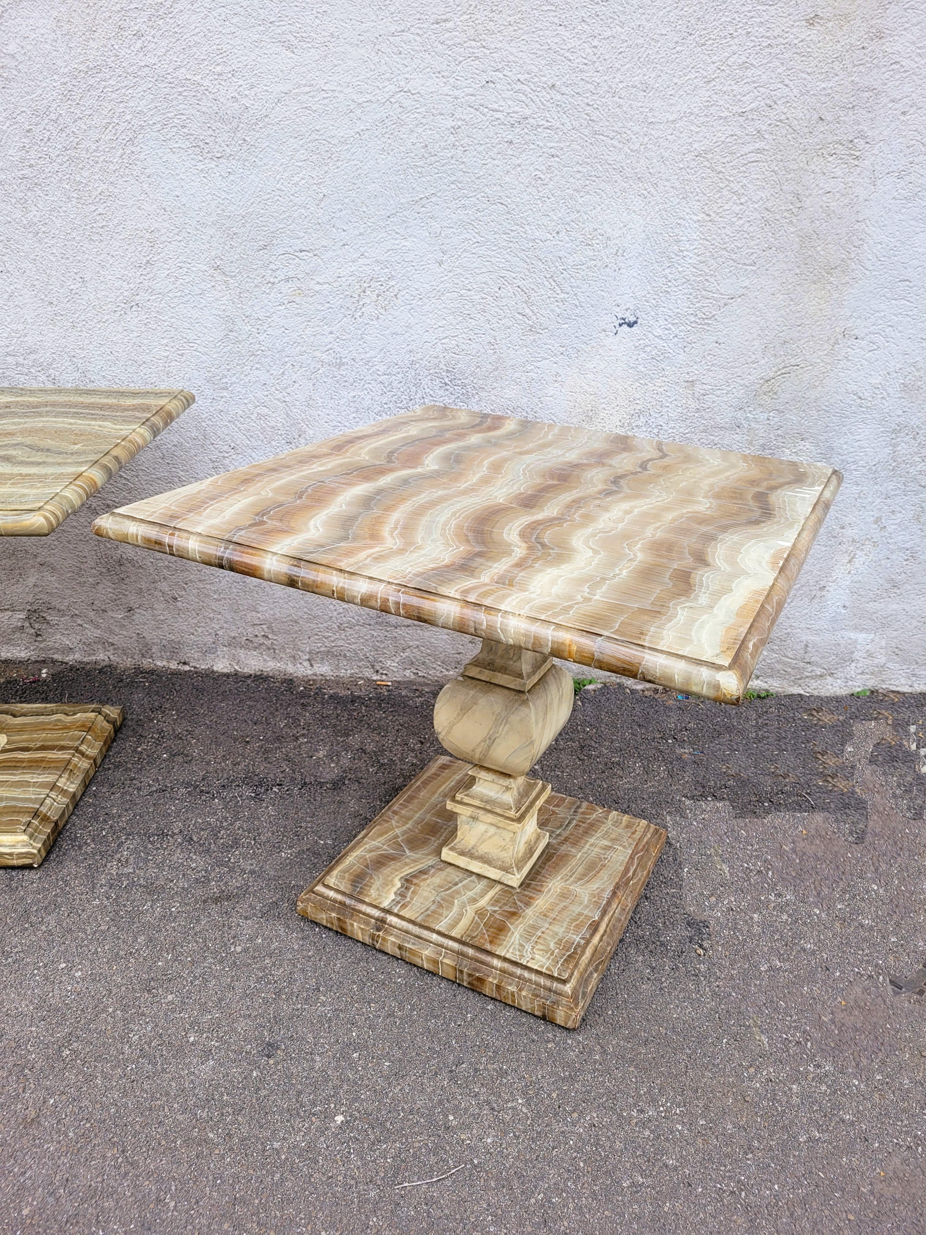 2 Painted Faux Marble Side Tables Or Sofa Ends, 20th Century For Sale 4