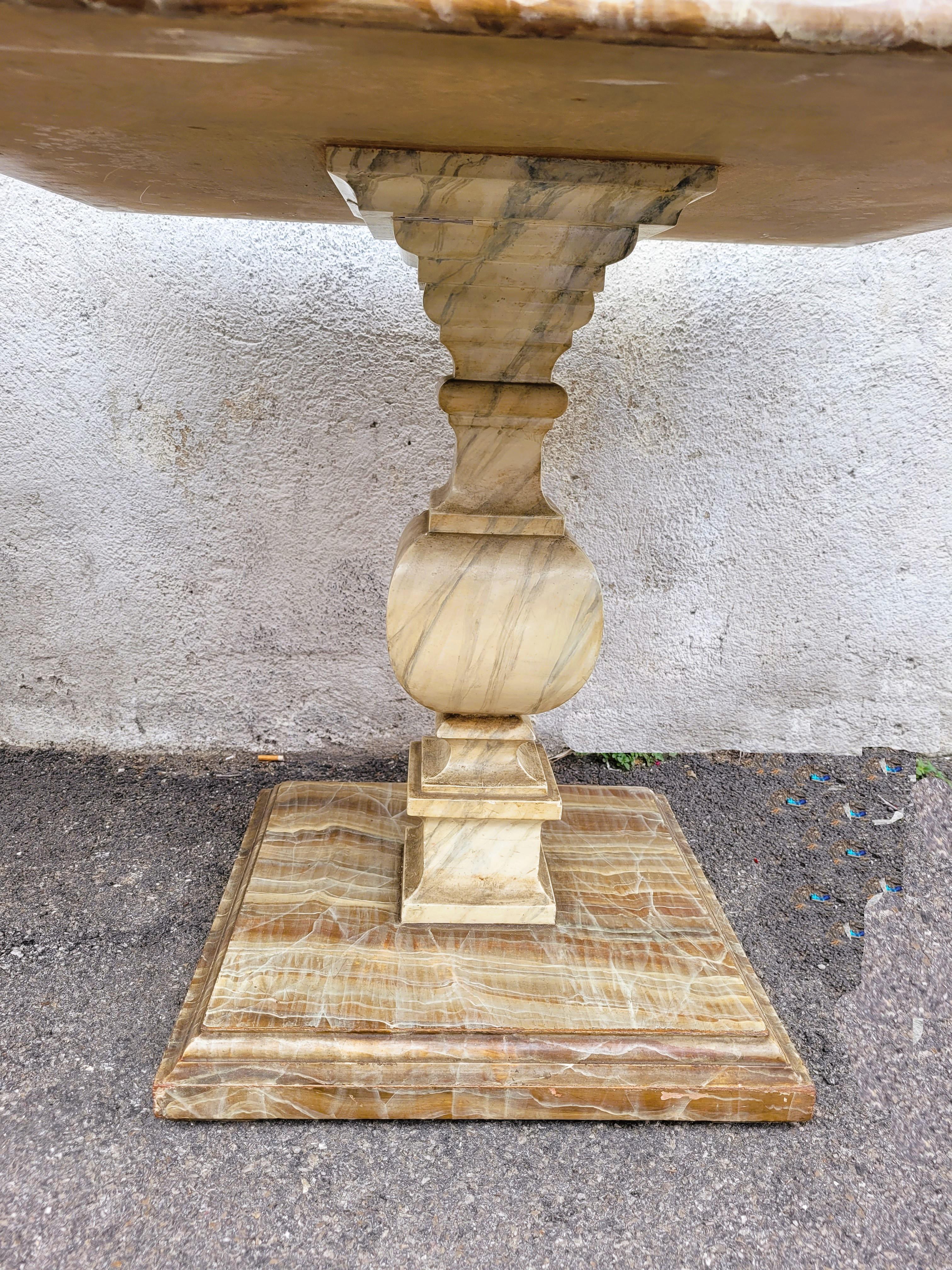 2 Painted Faux Marble Side Tables Or Sofa Ends, 20th Century For Sale 3