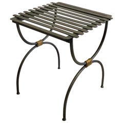 Retro 2 Pairs French Modern Neoclassical Iron Bench / Luggage Racks, Jean Michel Frank
