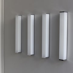 2 coppie di raffinate lampade francesi degli anni '60 in vetro e nichel cromato di Perzel