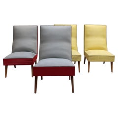 2 paires de chaises longues françaises des années 1950 par Roset