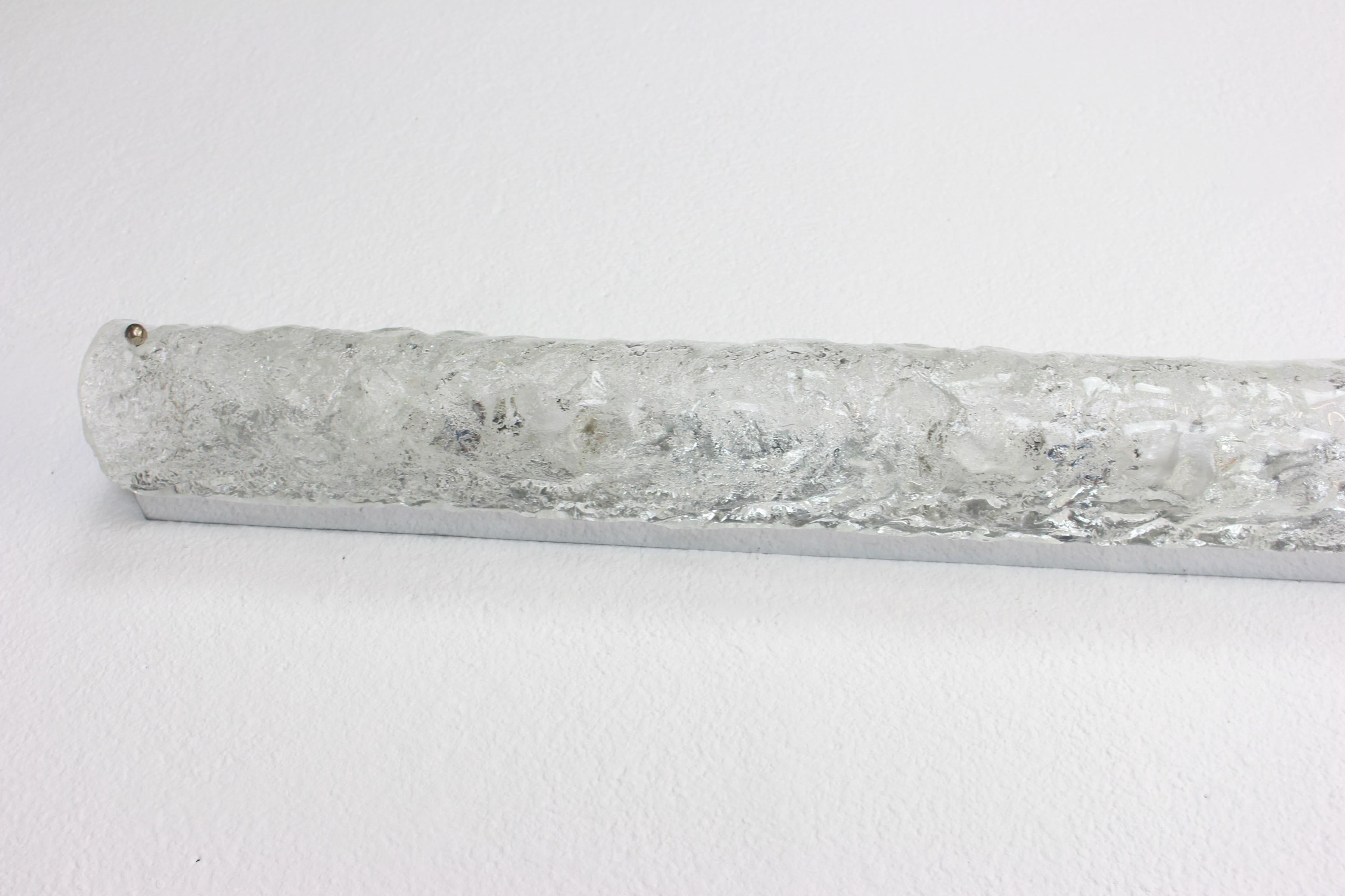 2 Pairs of Large Murano Glass Sconces Modernist Wall lights, Germany, 1960s (Moderne der Mitte des Jahrhunderts)