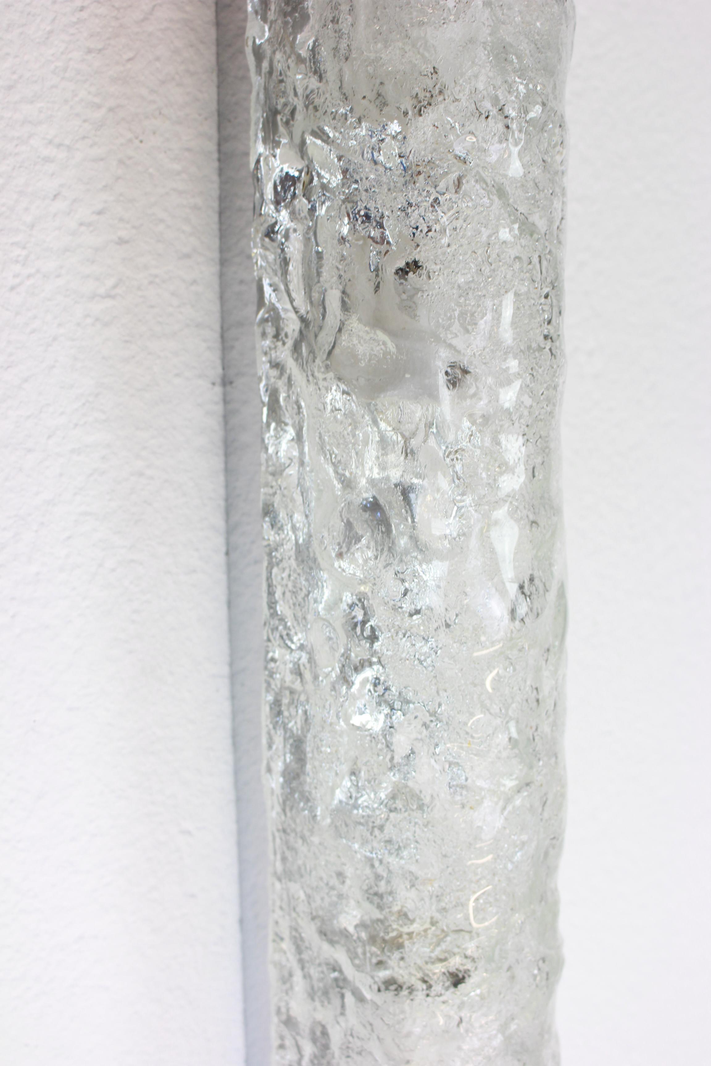 2 Pairs of Large Murano Glass Sconces Modernist Wall lights, Germany, 1960s 1