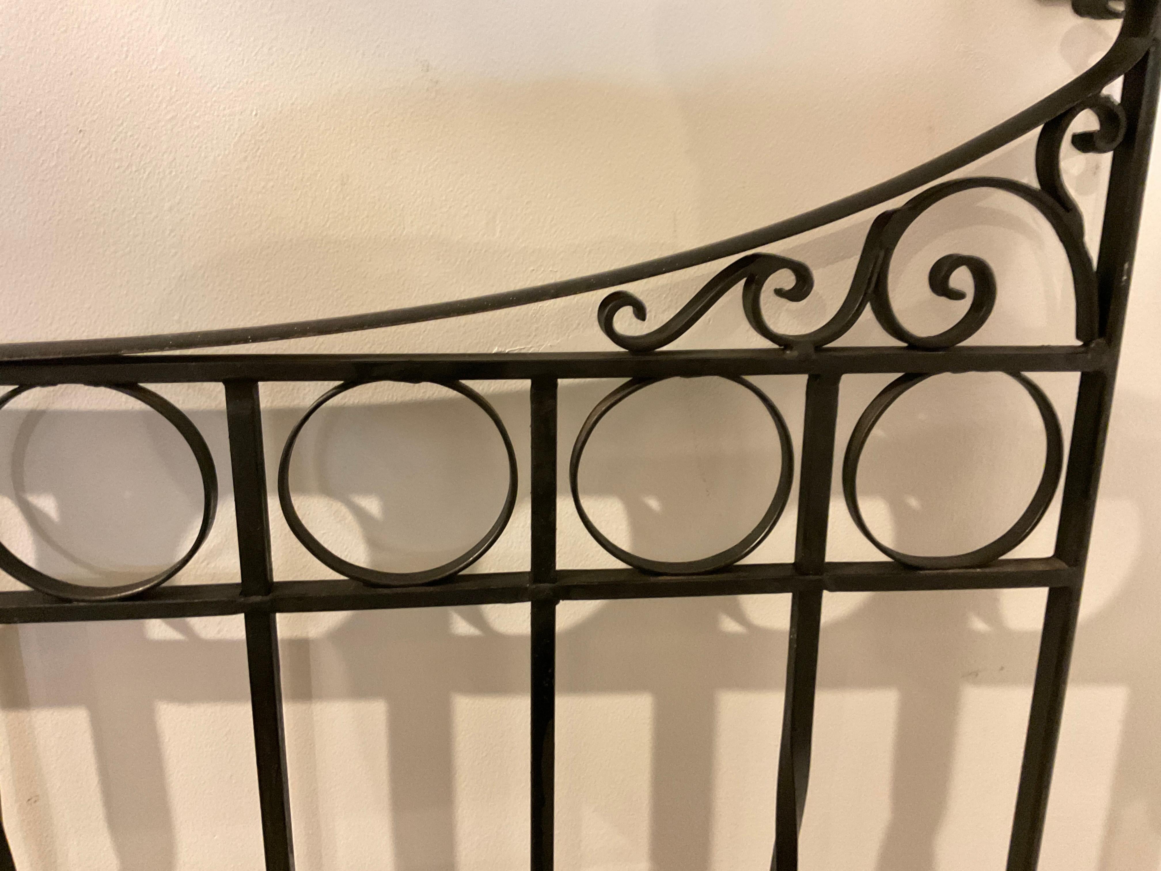 Pair Of Wrought Iron Garden Gates ( 2 pairs available ) For Sale 1