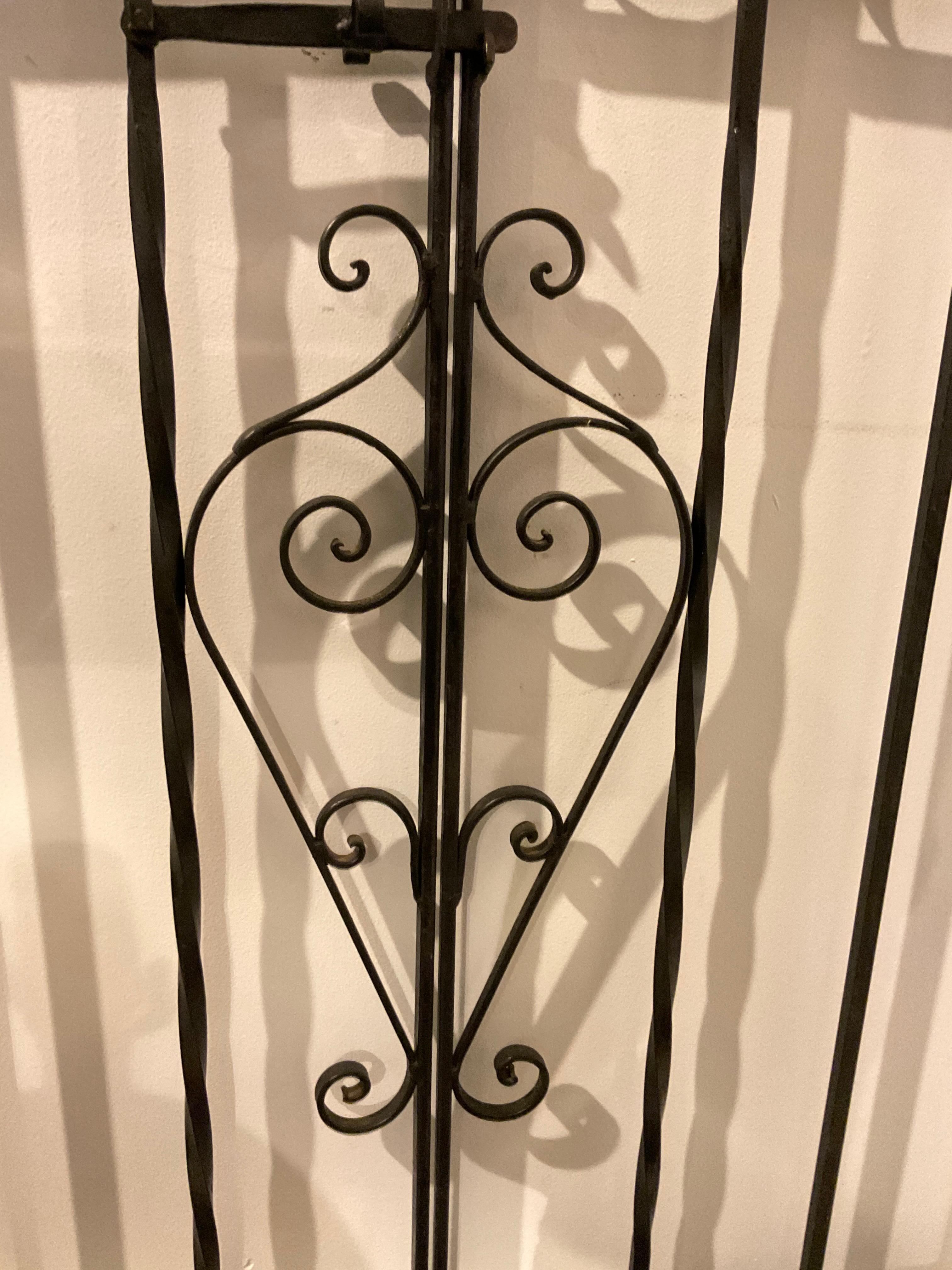 Pair Of Wrought Iron Garden Gates ( 2 pairs available ) For Sale 4