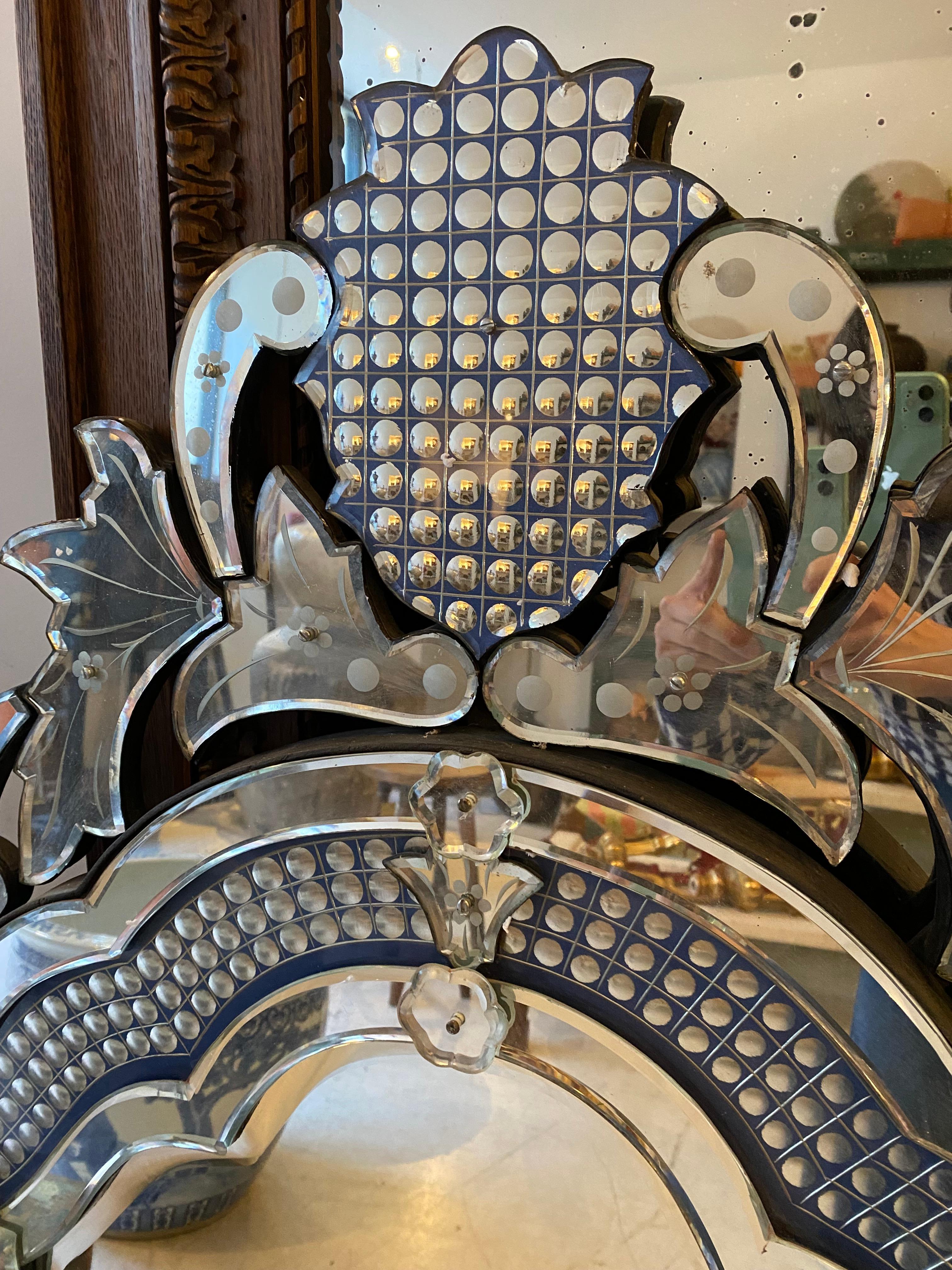 Napoléon III 2 miroirs de style vénitien en vente