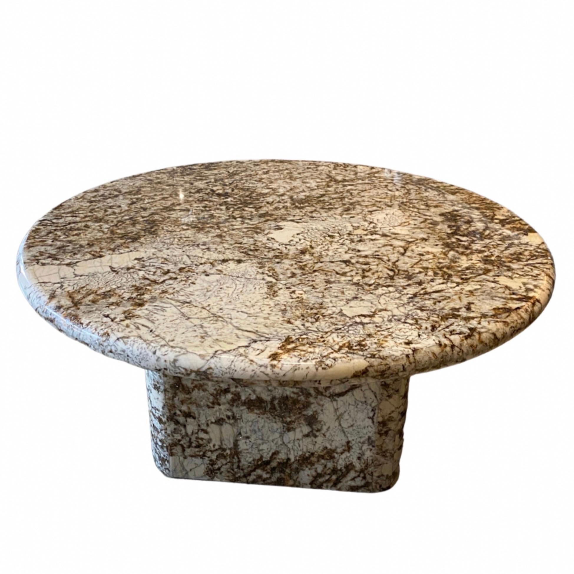 Mid-Century Modern 2-Part Marble Coffee Table Entry Table Side Table For Sale