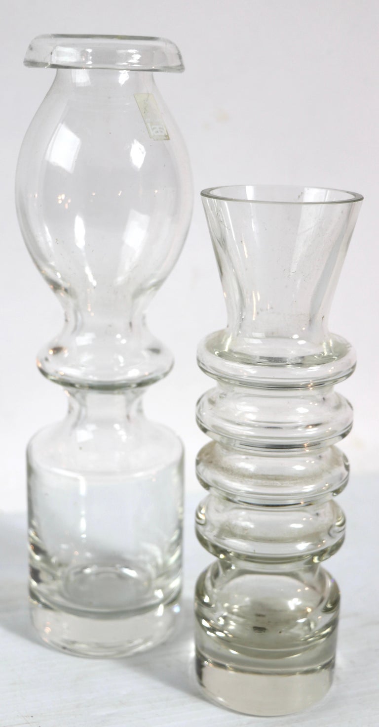 2 Pc Mid Century Art Glass Nanny Still Pompadour Tamara Aladin Riihimaen Lasi Oy For Sale 4